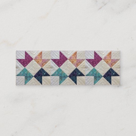 Gekoppeld batik Visitekaartje (Achterkant)