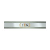 Gekoppeld bladmonogram - Salie Uitnodigingen Wikkel (Vlak)
