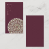 Gekoppeld Comfort Mandala - Verticaal Visitekaartj Visitekaartje (Voorkant / Achterkant)