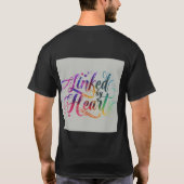Gekoppeld door Heart T-Shirt Design (Achterkant)