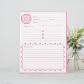 Gekoppeld door Love Pink Recipe Letterhead (Staand voorkant)