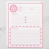 Gekoppeld door Love Pink Recipe Letterhead (Voorkant / Achterkant)