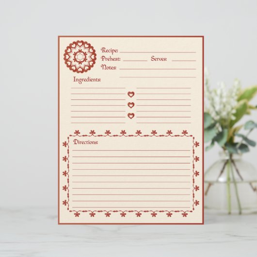 Gekoppeld door Love Recipe Letterhead (Staand voorkant)