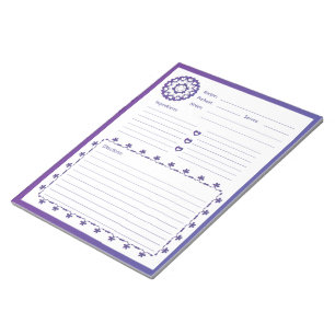 Gekoppeld door Love Recipe Notepad - Blauw Notitieblok