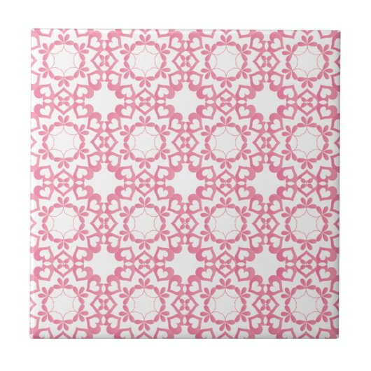 Gekoppeld door Love Tile - Roze Tegeltje (Voorkant)