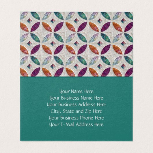 Gekoppeld en gevouwen Visitekaartje (Binnenkant ongevouwen)