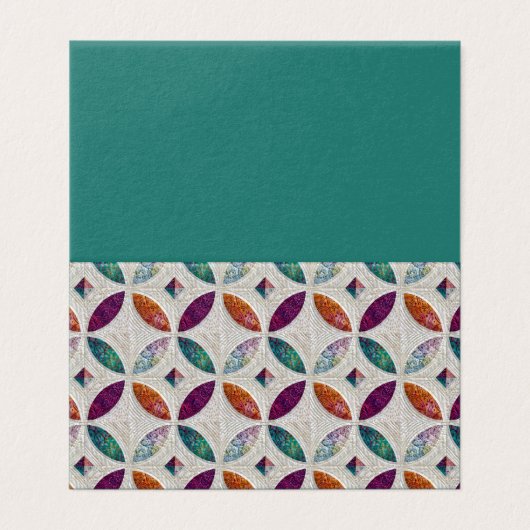 Gekoppeld en gevouwen Visitekaartje (Buitenkant ongevouwen)