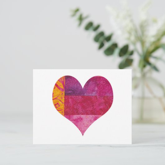 Gekoppeld hart briefkaart (Staand voorkant)