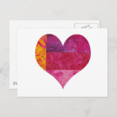 Gekoppeld hart briefkaart (Voorkant / Achterkant)