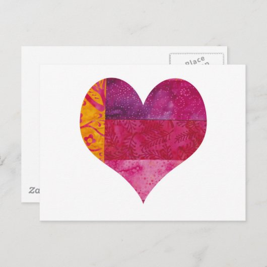 Gekoppeld hart briefkaart (Voorkant / Achterkant)