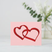 Gekoppeld hart Briefkaart (Staand voorkant)