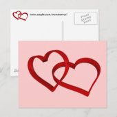 Gekoppeld hart Briefkaart (Voorkant / Achterkant)
