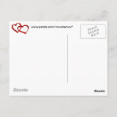 Gekoppeld hart Briefkaart (Achterkant)