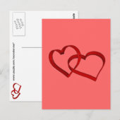 Gekoppeld hart Briefkaart (Voorkant / Achterkant)
