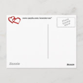 Gekoppeld hart Briefkaart (Achterkant)
