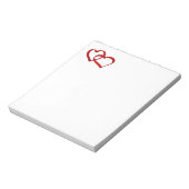Gekoppeld hart notitieblok (Linkerzijde)