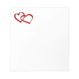 Gekoppeld hart notitieblok