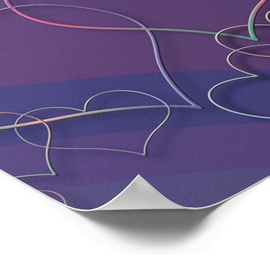 Gekoppeld hart Poster (Hoek)