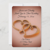 Gekoppeld hartenhuwelijk kaart (Voorkant)