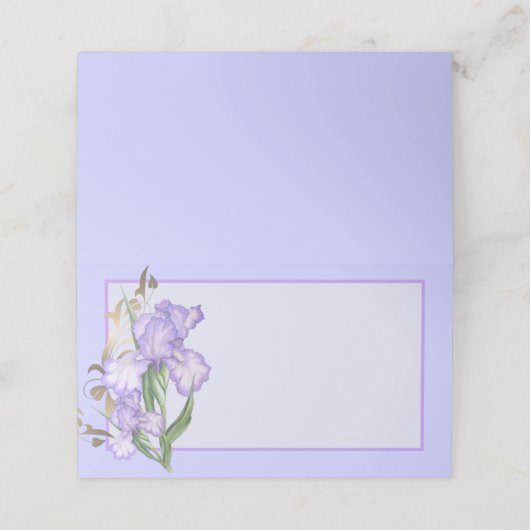 Gekoppeld Iris Note Card-Paars IRIS-Small Plaatskaartje (Buitenkant ongevouwen)