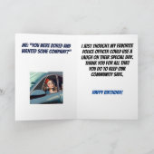 Gekoppeld over grappige politie verjaardag kaart (Binnen)