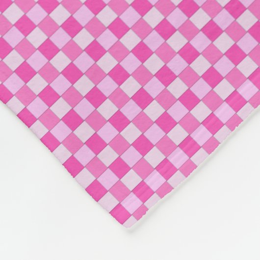 Gekoppeld roze geweven patroon fleece deken (Hoek)