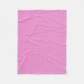 Gekoppeld roze geweven patroon fleece deken (Voorkant)