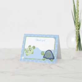 Gekoppeld schildpad (lichtblauw) Hartelijk dank Bedankkaart