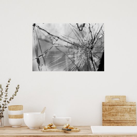 Gekoppeld voorscherm B&W Poster (Keuken)