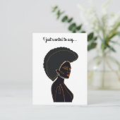 Gekoppeld Wenskaart Afrikaanse Amerikaanse vrouw Briefkaart (Staand voorkant)