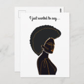 Gekoppeld Wenskaart Afrikaanse Amerikaanse vrouw Briefkaart (Voorkant / Achterkant)