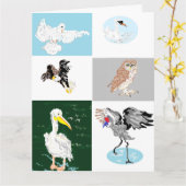 Gekoppeld Wenskaart Opmerking blanco binnenin; vog Kaart (Gele Bloem)