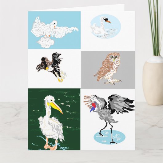 Gekoppeld Wenskaart Opmerking blanco binnenin; vog Kaart (Voorkant)