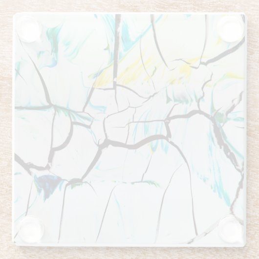 Gekoppelde acrylelementen met meerdere kleuren glazen onderzetter (Achterkant)