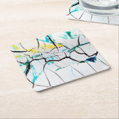 Gekoppelde acrylelementen met meerdere kleuren kartonnen onderzetters (Schuin)