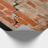 Gekoppelde bakstenen wand cadeaupapier (Hoek)