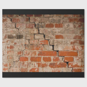 Gekoppelde bakstenen wand cadeaupapier