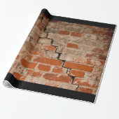 Gekoppelde bakstenen wand cadeaupapier (Uitgerold)