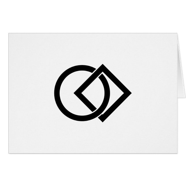 Gekoppelde cirkel en vierkant (Voorkant Horizontaal)