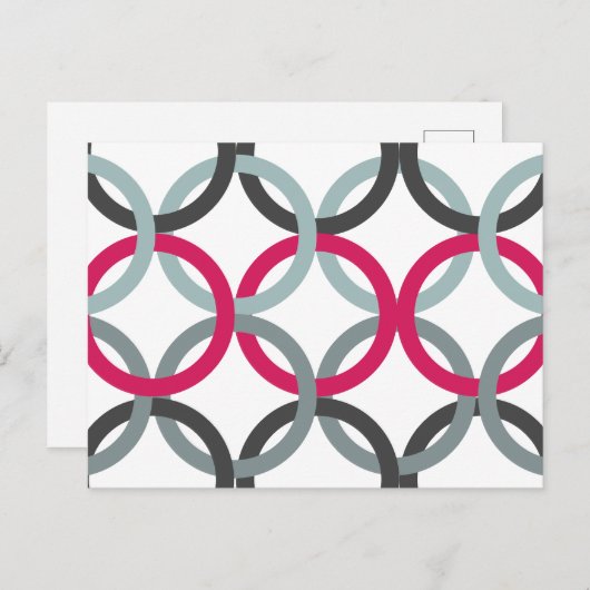 Gekoppelde cirkels 2 briefkaart (Voorkant / Achterkant)