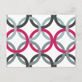 Gekoppelde cirkels 2 briefkaart (Voorkant)