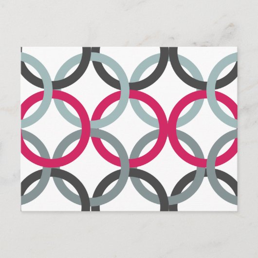 Gekoppelde cirkels 2 briefkaart (Voorkant)