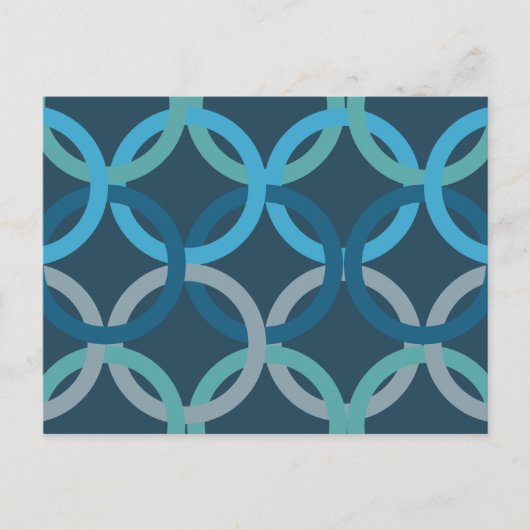 Gekoppelde cirkels 2 briefkaart (Voorkant)