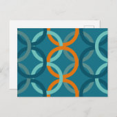 Gekoppelde cirkels 2 briefkaart (Voorkant / Achterkant)