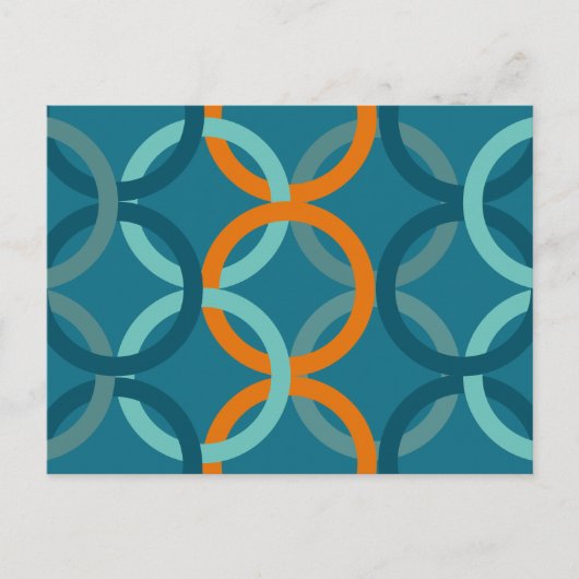 Gekoppelde cirkels 2 briefkaart (Voorkant)