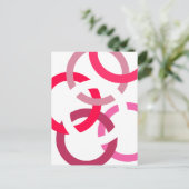 Gekoppelde cirkels briefkaart (Staand voorkant)