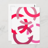 Gekoppelde cirkels briefkaart (Voorkant / Achterkant)