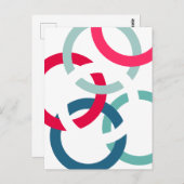 Gekoppelde cirkels briefkaart (Voorkant / Achterkant)