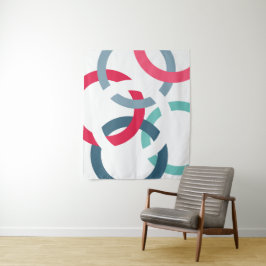 Gekoppelde cirkels wandkleed