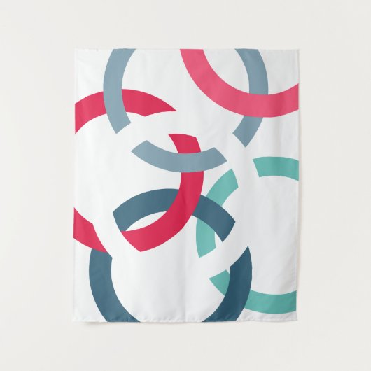 Gekoppelde cirkels wandkleed (Voorkant)